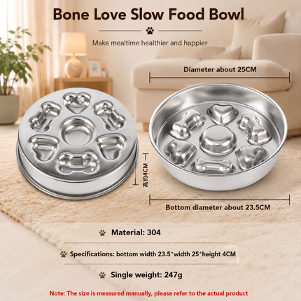 SteelSafe Slow Feed Pet Bowl