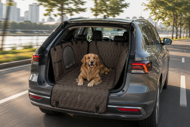SUV Dog Seat Hammock with Mesh Window