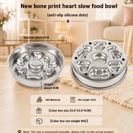 SteelSafe Slow Feed Pet Bowl