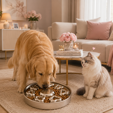 SteelSafe Slow Feed Pet Bowl