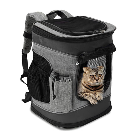 Kritter Planet Pet Carrier Backpack for Cats Dogs Breathable Pet Backpack with 4 Mesh Window Portable Pet Carrier for Camping